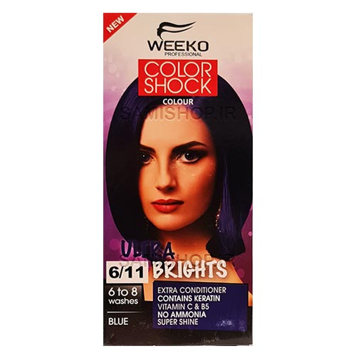 کیت رنگ موی فانتزی ویکو Color Shock ، شماره 6/11 آبی کاربنی